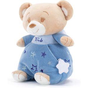 Trudi Baby Star – Orsetto morbido vestito azzurro.