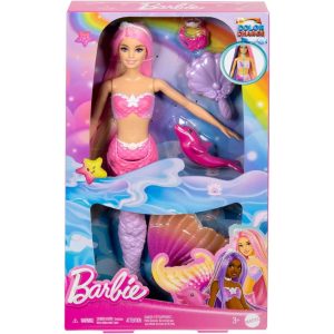 Barbie – Malibu Sirena, Bambola con Capelli Rosa.