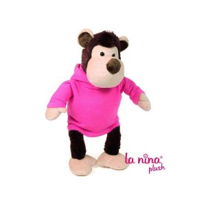 PELUCHE SCIMMIA FUCHSIA CON MAGLIA CM.35 – LA NINA