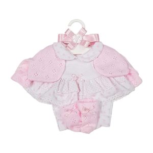 Vestito Berbesa  per Bambole 42 cm bianco e rosa