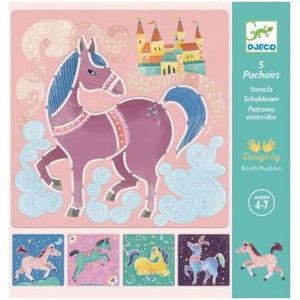 Djeco – Stencils 5 Sagome Cavalli