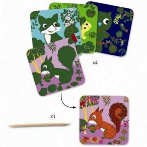 Djeco Carte da Grattare Animali del Bosco.