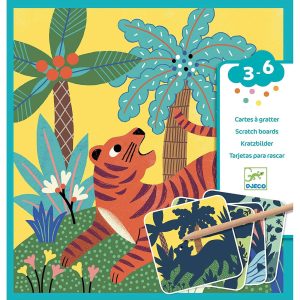 Djeco Carte da Grattare Animali della Giungla.