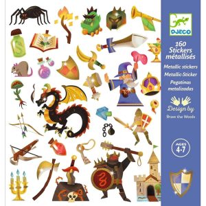 Djeco Adesivi Metallizzati Fantasy Medievale