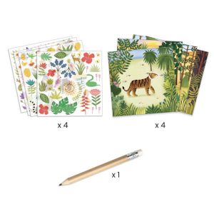 Djeco Set Decalcomania stile Douanier Rousseau.