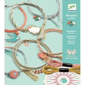 Djeco Kit per fare Bracciali Kumihimo. Celeste.