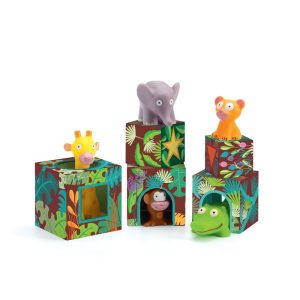Dj09101 Djeco Set cubi Maxi Topani jungle.